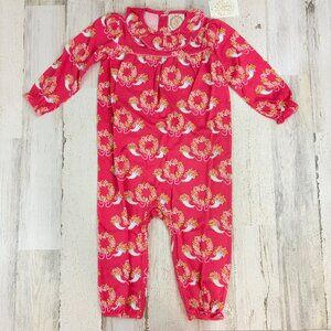 The Beaufort Bonnet Company Ramona Ruffle Romper Bows and Berries Girls 3T NWT